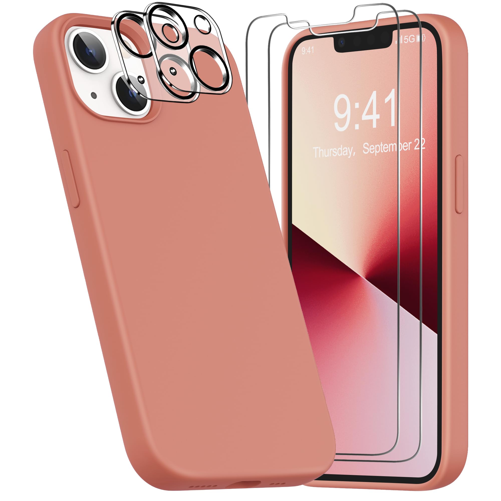 YATWIN [5 in 1 Designed for iPhone 13 Case with 2X