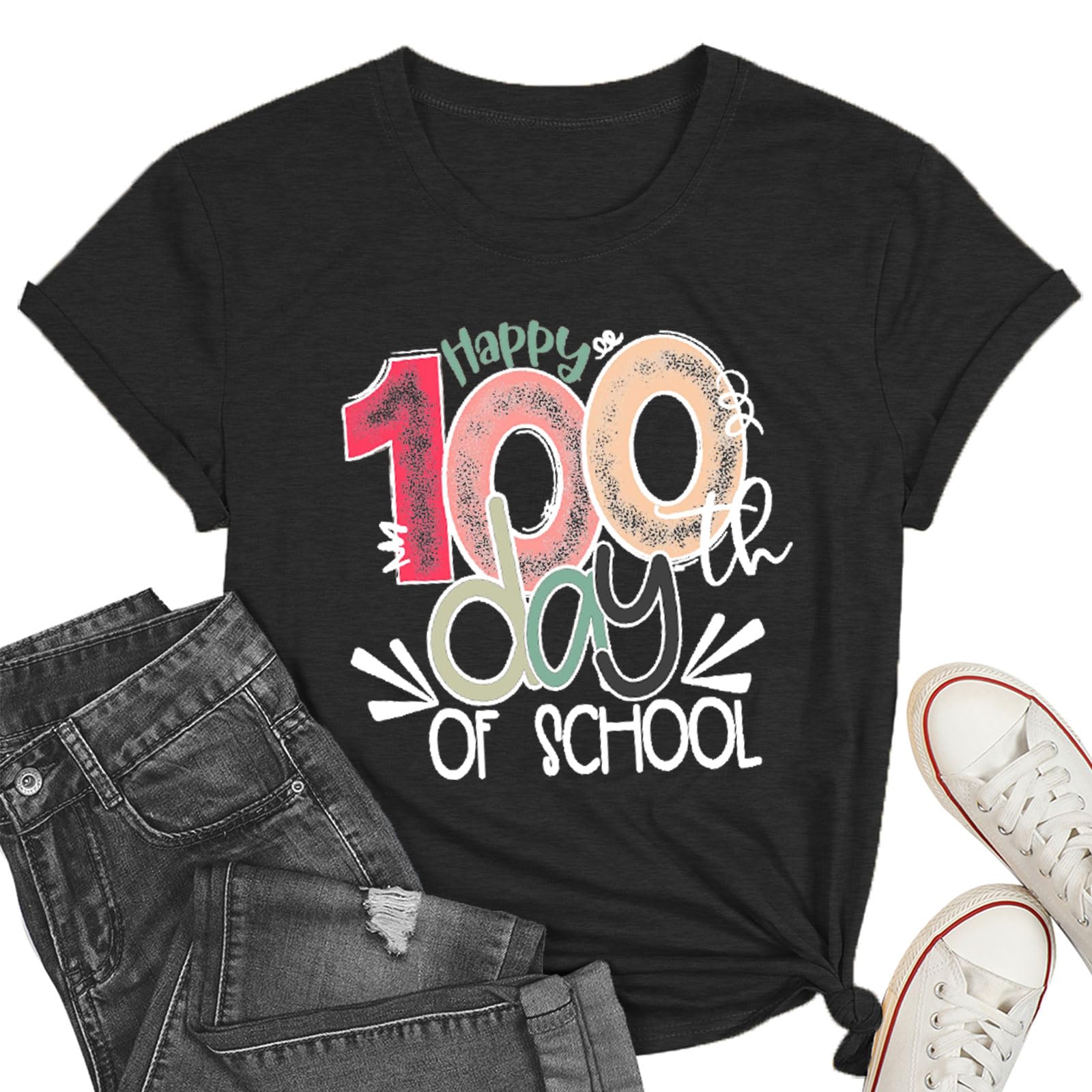 PQZ 100 Days of School Shirt, 100th Day Celebration Shirt, Back to School Shirts, Kindergarten Teacher Appreciation Gift