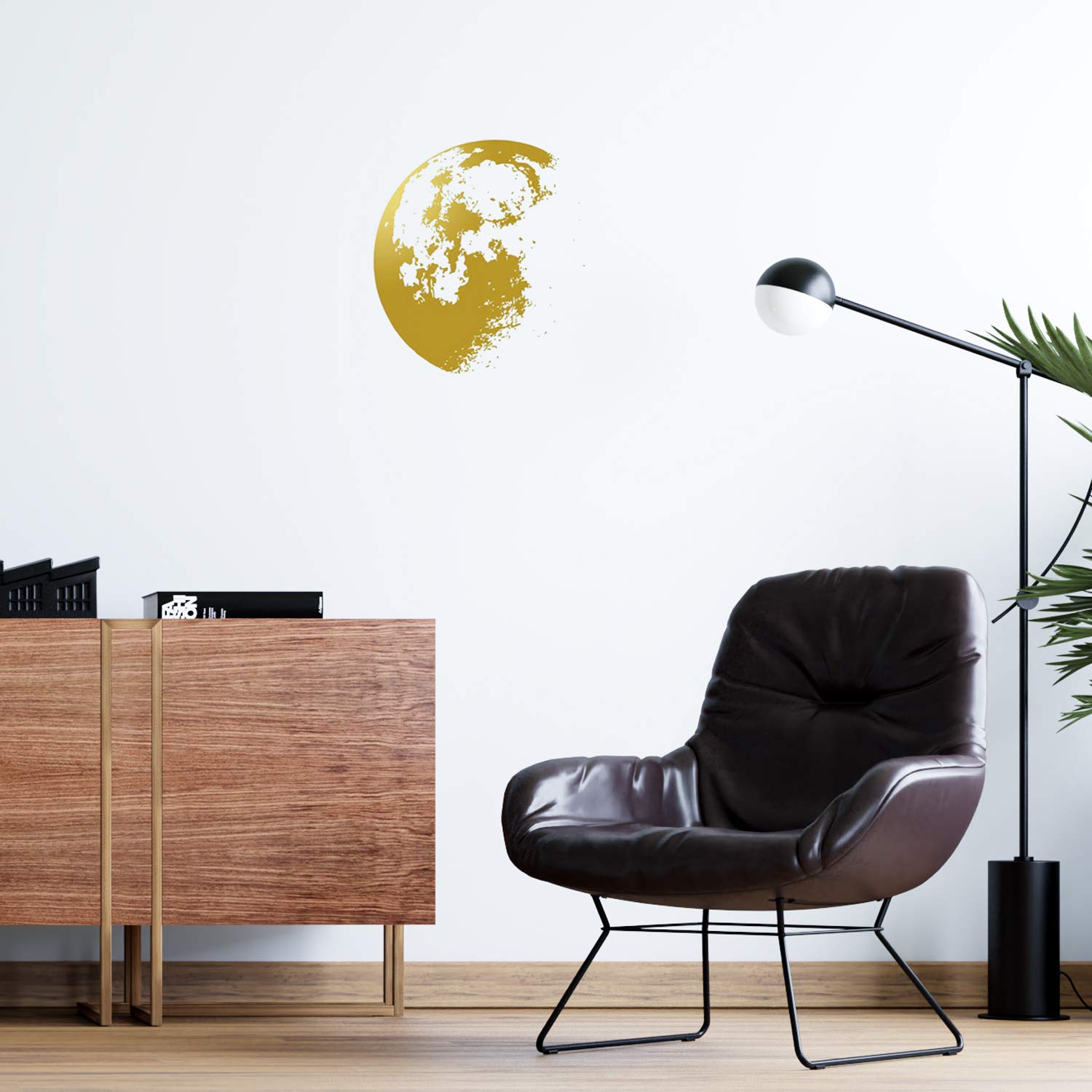 Nacnic Nordic Style Wall Decals. Golden Side of The Moon in Gradient Style Sticker. Wall Decoration with Much Variety to Choose from, Perfect for Kid's Rooms, Living Rooms, Shops, Offices.