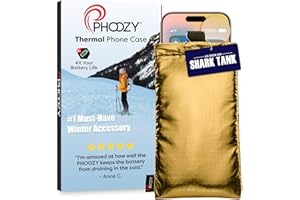 PHOOZY Apollo Thermal Phone Case | Insulated Phone Pouch Extends Battery Life 3X in Freezing Weather | Cold Resistant Drop Protection | Military Grade Water Resistant | Large | Gold