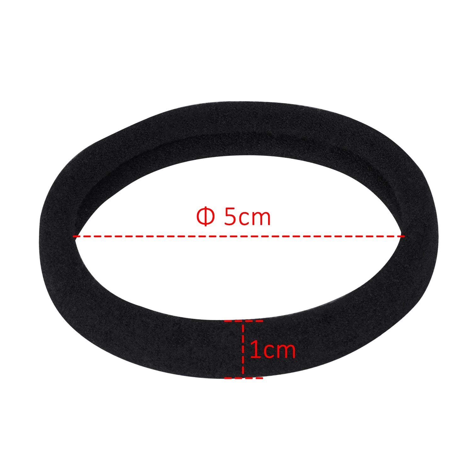 20 Pieces Large Stretch Hair Ties Hair Bands Ponytail Holders Headband for Thick Heavy and Curly Hair (Black, 5 cm in Diameter, 1 cm in Width) : Beauty