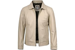 Decrum Real Leather Jacket Men - Classic Vintage Style Real Lambskin Leather Jackets For Mens