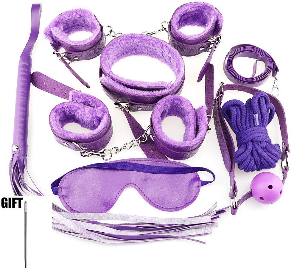 Doc Mao [7pcs] Role Play Strap Sets Fit All Couple[Purple]