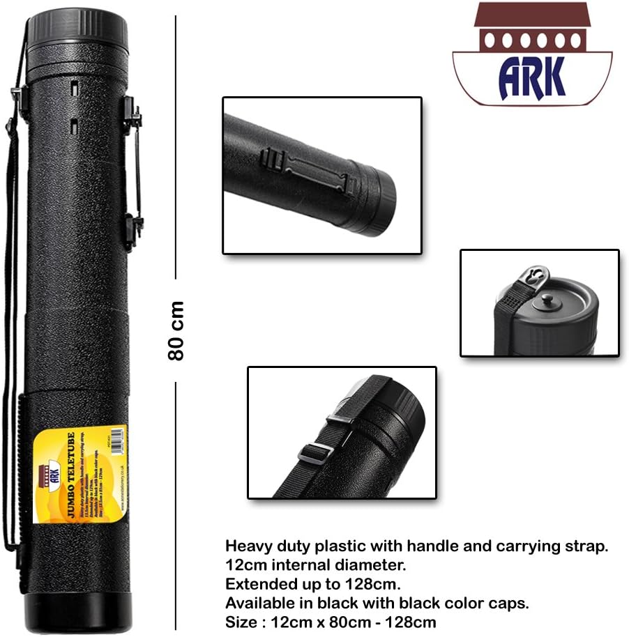 EXTENDABLE Carry Handle Jumbo Tele Tube: PDT-K31 by ARK, Black