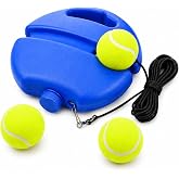 Lirbonxx Solo Tennis Trainer, Rebound Base with 3 Tethered Elastic Balls | Fillable heavy-duty base for stability, perfect self-training tool for beginners, great for indoor &amp; outdoor practice