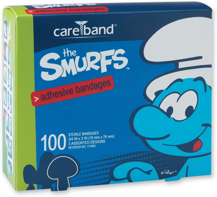 Smurfs Bandages - First-Aid Supplies - 100 per Pack