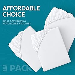White Classic Fitted Hospital Bed Sheets Set of