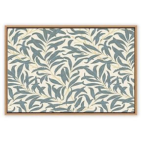 SIGNWIN Framed Canvas Wall Art Floral Pattern Canvas...