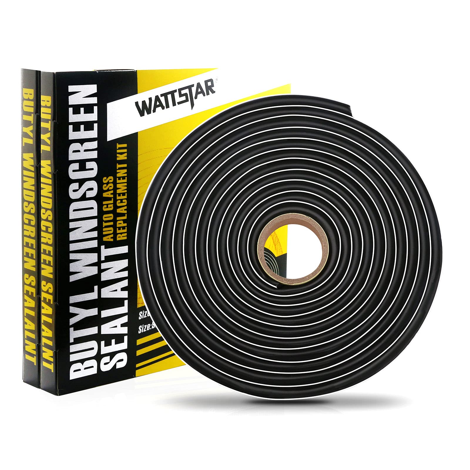 wattstar Black Butyl Tape, 3/8'' x 15ft Headlight Sealant, Black RV Sealant Tape for Car/RV Headlamps, Taillights, Windshields, Windows and Doors, 2PCS