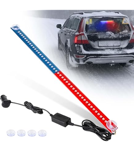LE-JX 54LED Amber/White Emergency Traffic Advisor Double Side Flashing Warning Strobe Light Bar - Foto 6