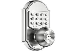 Bravex Keyless Entry Keypad Deadbolt Door Lock 304 Stainless Steel Sabbath Lock 100% Mechanical Shabbos Lock- No Risk of Low 