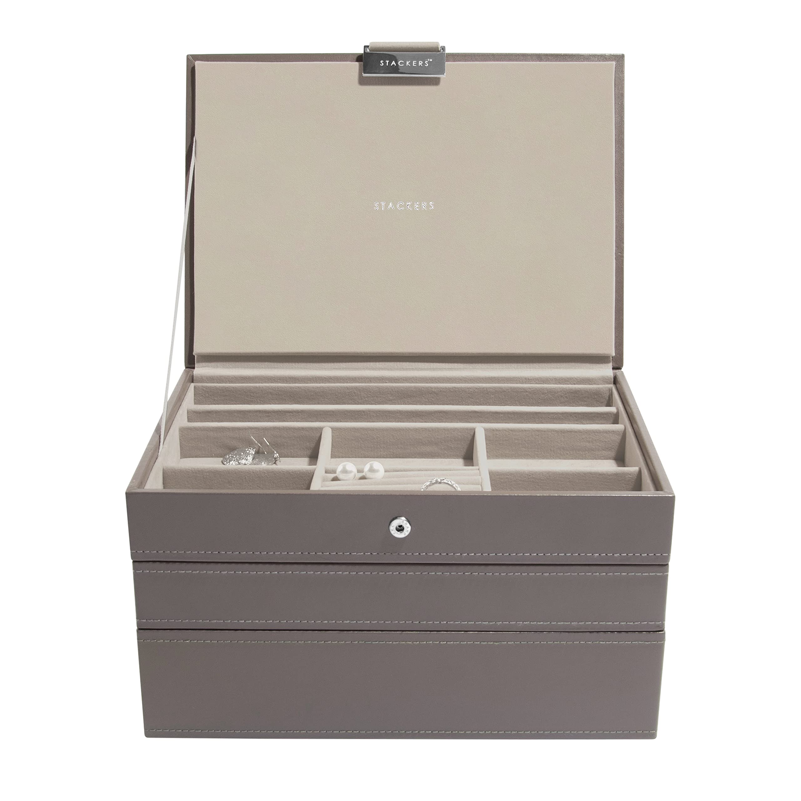 Stackers Mink Classic Medium Jewellery Box, Set of 3 — image 1