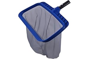 POOLAZA Pool Skimmer Net, Larger Capacity Pool Net Skimmer with Durable Deep Net, Sturdy Frame Pool Nets for Cleaning Effortlessly, High-Efficiency Pool Leaf Net with Easy Scoop Edges