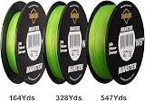 SeaKnight W8 II S9 Braided Fishing Line 0.6-8.0 # 164/328/547 yd Hi-Vis Green view 2