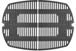 Barbqtime Cooking Grates Replacement Parts for Weber Q300, Q320 Q3000, Q3200 Series, 586002, 57060001, 404341, Cast Iron Grid Grates Replacement for Weber 7646, 7584