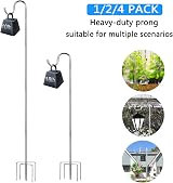 HOME RIGHT Adjustable Bird Feeder Pole 195cm Heavy Duty Metal Hook view 4