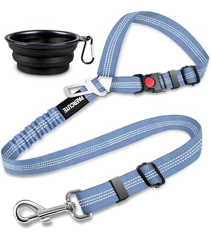 Cinturón De Seguridad Para Mascotas En Coche - Pack De 2, Elástico Y Acolchado, Ajustable De 22 A 34 Pulgadas, Con Mosquetón