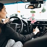 DIVINA VITAE Lily of the Valley Car Pendant Pink Handmade Rear View Mirror view 8