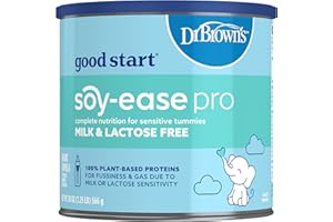 Good Start | Dr. Brown's Soy-ease Pro Baby Formula Powder, for Sensitive Tummies, Dairy Free and Lactose Free for Fussiness and Gas, Non-GMO, 20 Oz