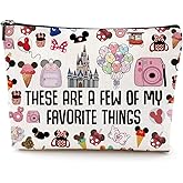 Vacation Trip Gift Fairytale Fans Makeup Bag Mouse Family Trip Snacks Cosmetic Bag Fairy Tales Gifts Cartoon Character Lover Gift Mouse Ice Cream Travel Toiletry Makeup Organizer Zipper Pouch