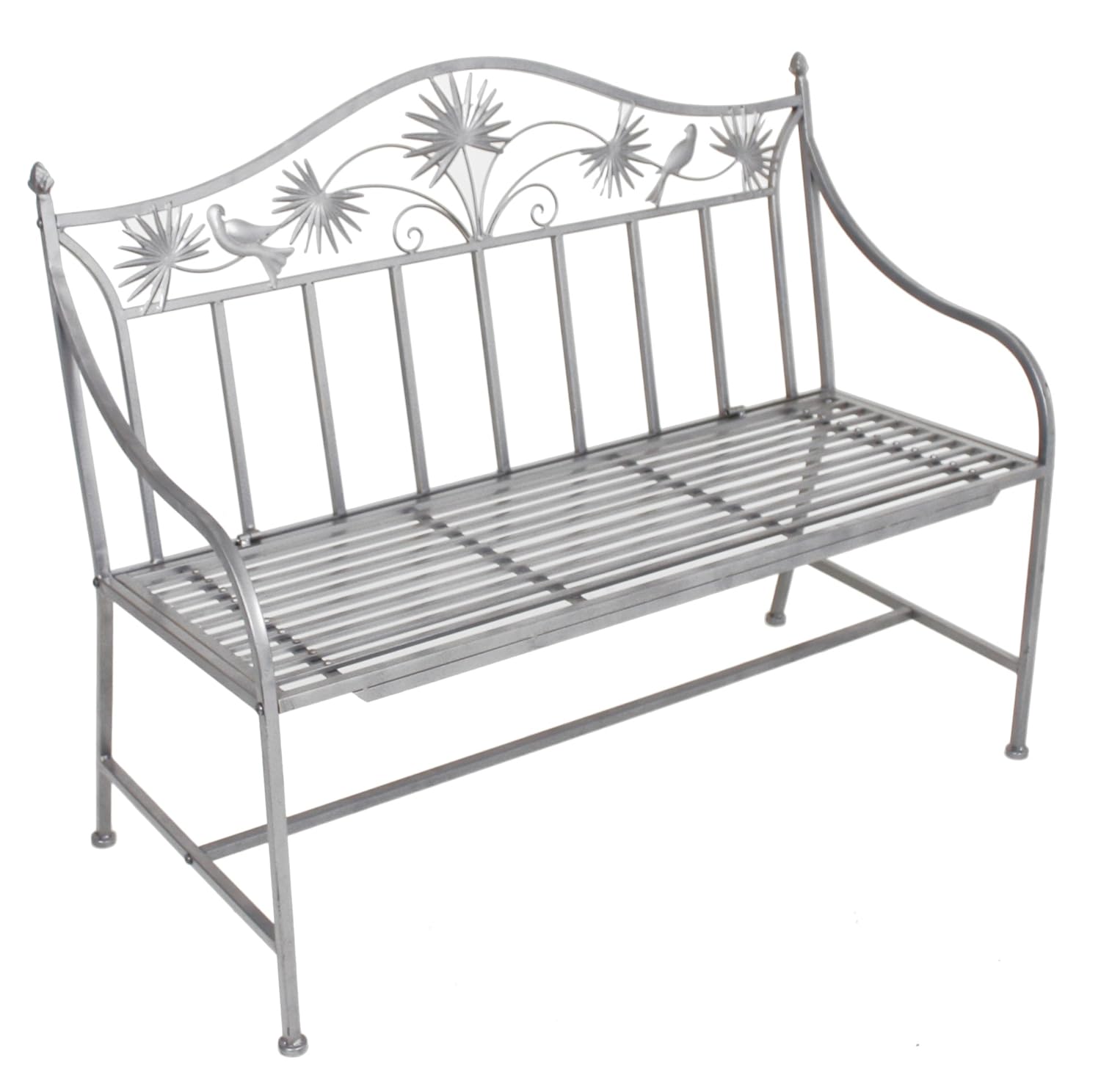 Hochwertige Metall Gartenbank aus pulverbeschichtetem Eisen - aus