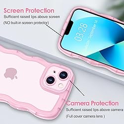 Anuck for iPhone 13 Case Wavy Edge Clear Back