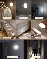 KALAHOL Motion Sensor Lights Indoor 10 Pack USB Rechargeable Cabinet Stair view 3