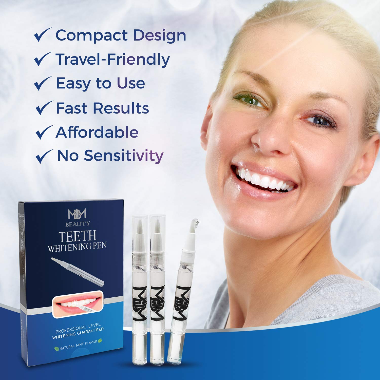 Teeth Whitening Pen [ 3 Pens] Safe 35 Carbamide Peroxide Gel