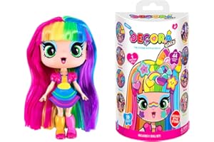 Decora Girlz 5" Collectible Dolls, 8 Surprises to UNbox, Fun Fashions & Stickers, 9 to Collect