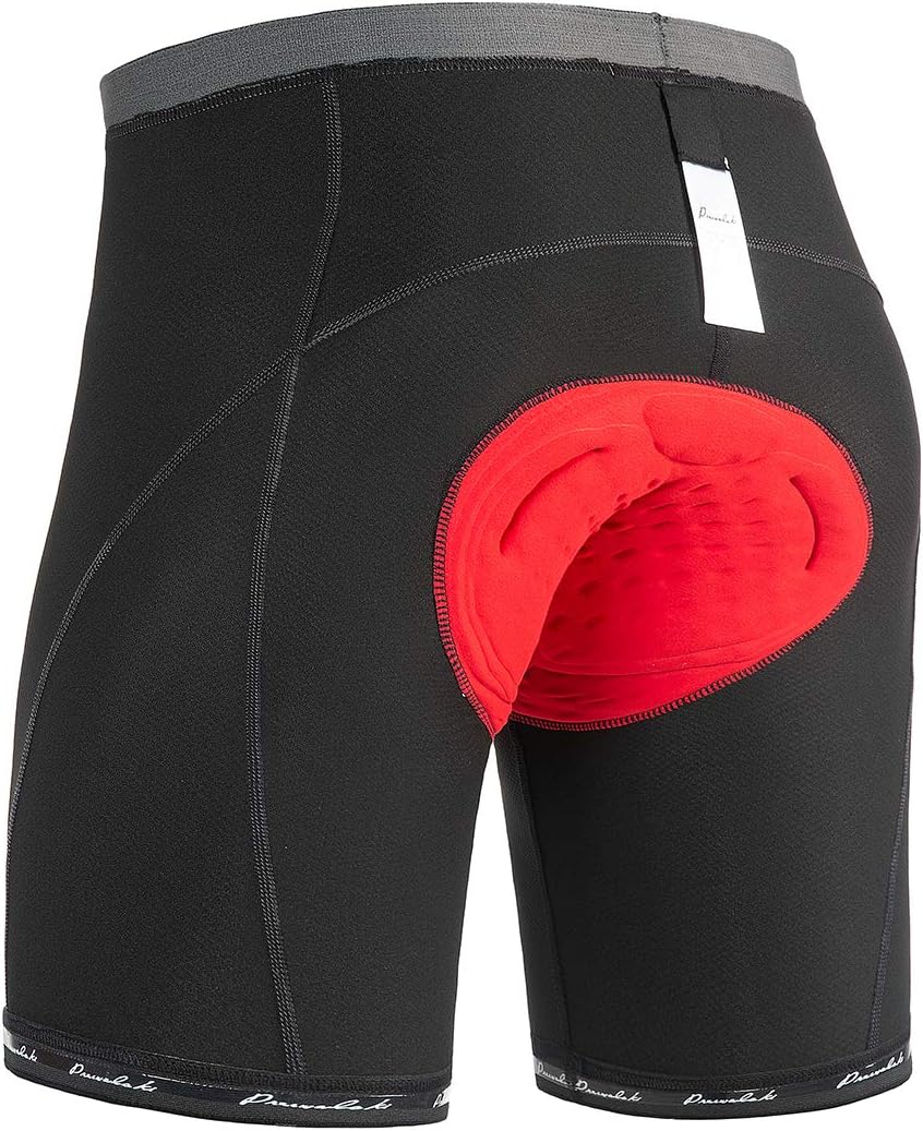 Przewalski Mens Cycling Underwear Shorts 3D Padded Bike Undershorts Bicycle MTB Liner Shorts with Non-Slip Leg Grip: Clothing