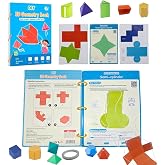 Pull String 3D Geometry Learning Book for Volume &amp; Surface Area | Interactive Math Manipulatives &amp; Teaching Aid | Classroom &amp; Homeschool Supplies | Gift for Kids, Teens, Students Ages 10-15 (Blue)