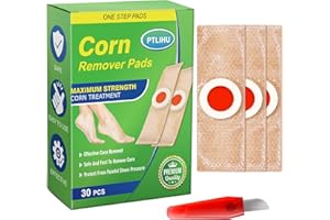 PTLIHU Corn Removers for Toes, 30 Pads Corn Removal for Feet, Foot Corn Callus Remover, Traditional Ingredients Corn Treatment, All-Day Pain Relief & Comfortable
