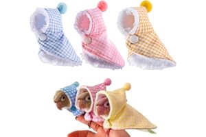 GENERIC Ideal Parrot Cloak for Small Birds Like Budgies, African Greys, and More - Perfect for Cosplay Photography -Three - Piece Set of Vibrant Bird Clothes in Blue, Yellow & Pink (Small)