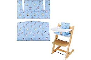LLHQAMT For Tripp Trapp High Chair Cushion, Soft And Comfortable For Tripp Trapp High Chair Cushion, For Tripp Trapp Cushion Set Makes It Safer And More Comfortable For Baby To Sit On (Blue Space Pattern)