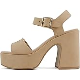 Soda Launch ~ Women Open Toe Ankle Strap Platform Chunky High Heeled Sandal
