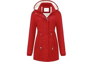 Chrisuno Women's Mid-Length Parka Winter Outerwear Jacket Soft Fleece Warm Snow Coat