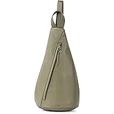 The Sak Geo Sling Backpack - Leather Women's Fashion Backpack for Everyday & Travel - Sling Crossbody With Zipper & Pockets