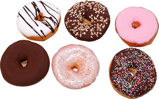 Amazon Com Donuts 6 Pack Assorted Fake Food Home Kitchen