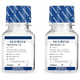 CryoKing PBS Buffer 1X, Phosphate Buffered Saline Solution, 100mL&times;2 | Laboratory PBS Water, Ready-to-Use Buffer, 0.1&mu;m Filtered, Cell Culture Workflows, Total 200mL