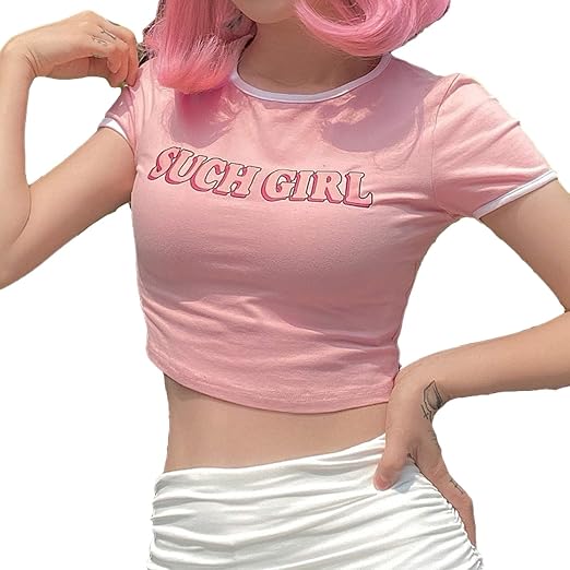 pink y2k crop top