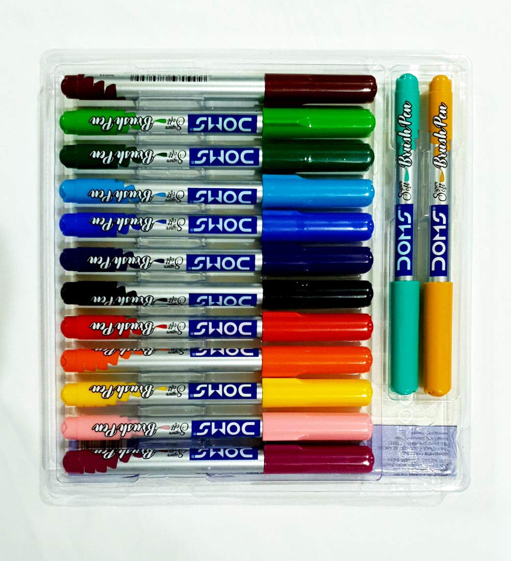 Diksha Stationery Mart Doms Brush Pen 14 Shades Desertcart Panama