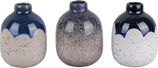 Amazon Com Teresa S Collections Mini Ceramic Flower Vase Set Of