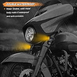 NTHREEAUTO Motorcycle Blinkers, Waterproof Aluminum