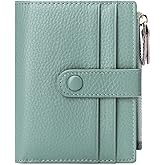 FALAN MULE Small Wallets for Women RFID Blocking Slim Bifold Leather Womens Wallet with Zipper Coin Purse