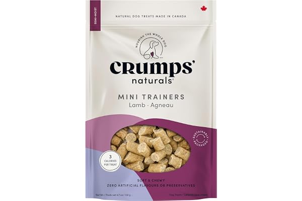 Crumps' Naturals, Mini Trainers Lamb (semi-Moist), 132 g, Dog Treats