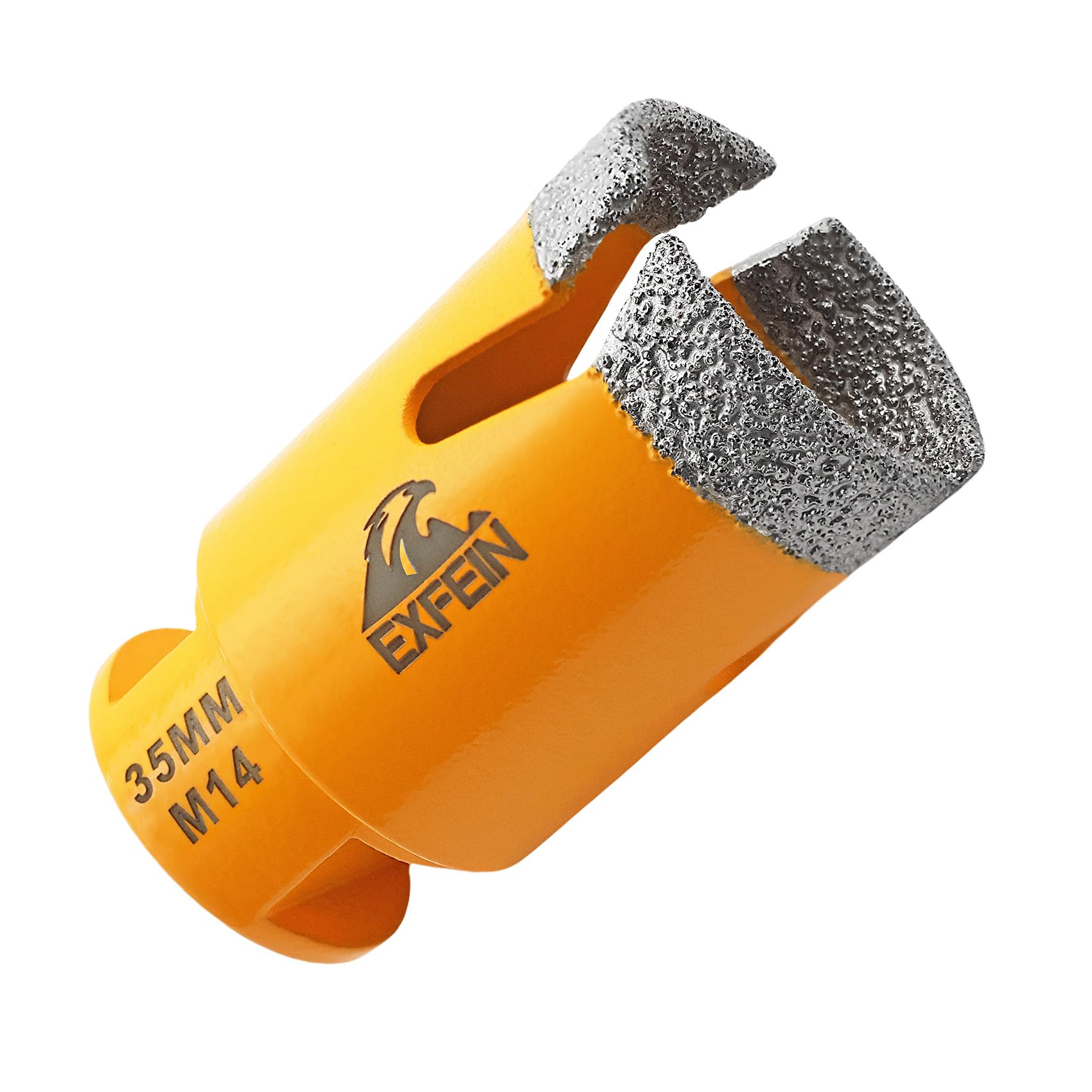 EXFEIN Diamond Core Drill Bit - 35MM Tile Hole Saw for Ceramic Porcelain Tile Marble Brick Granite M14 Thread Dry Core Drill — image 1