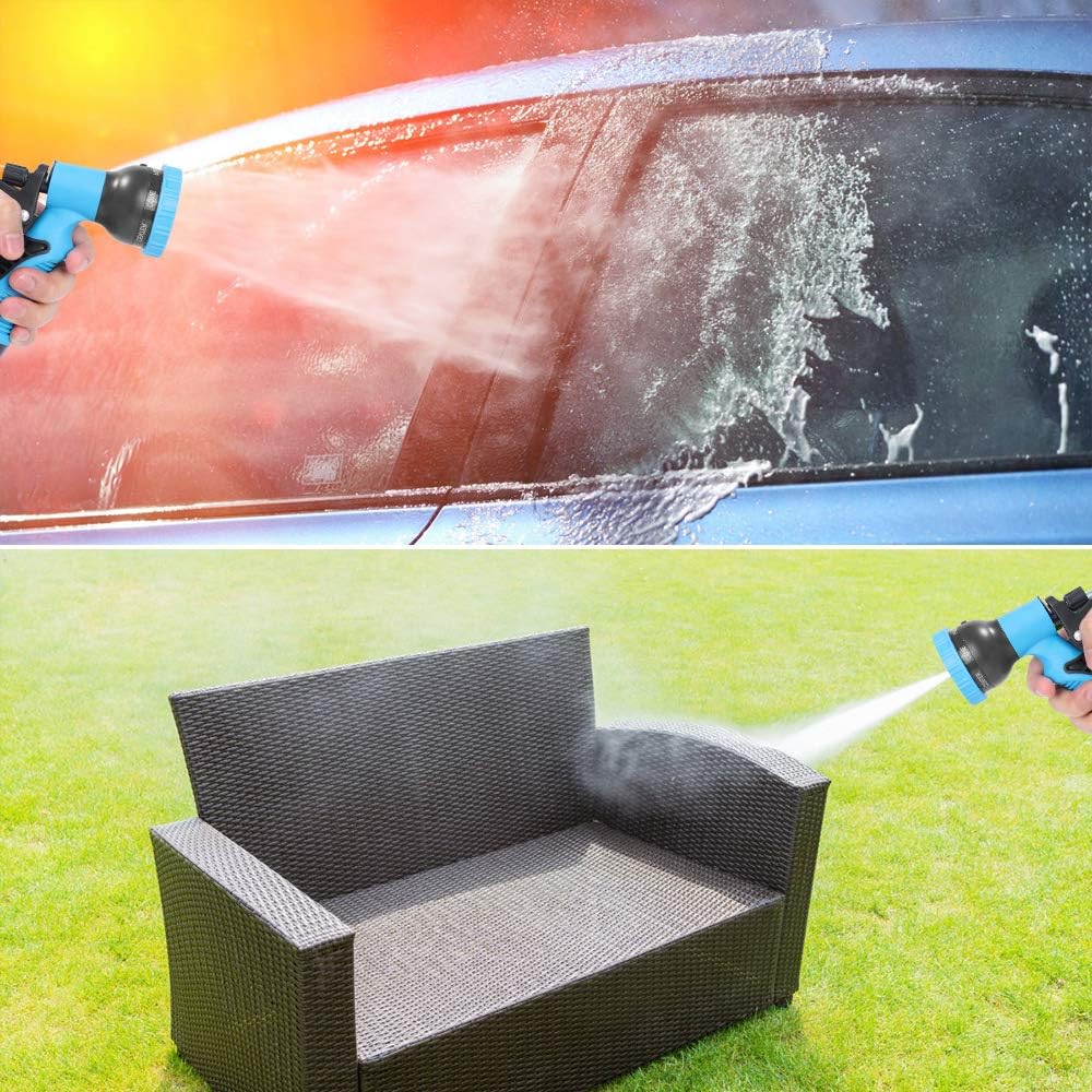 Garden Hose Sprayer Nozzle with 8 Adjustable Pattern, ABS Water Hose Sprayer, Slip Resistant Garden Nozzle Fits All Standard Garden Hoses for Watering Plants, Lawn&Garden, Washing Cars, Showering Pets : Garden & Outdoor