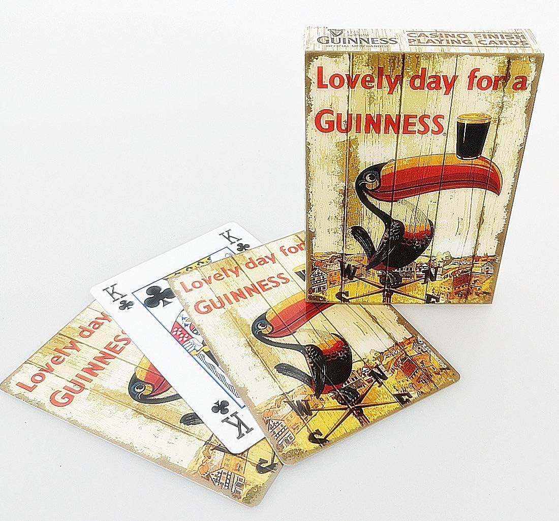 Guinness Toucan On Weather Vane Design Pack of 52 Playing Cards (Plus Jokers) (sg), Black