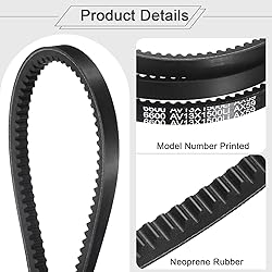 uxcell 4Pcs AX59 EPDM V-Belt, Raw Edge Cogged