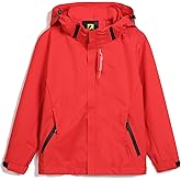 Hikevitang Boys Girls Lightweight Raincoat Waterproof Hooded Rain Jacket Windbreaker kids jacket
